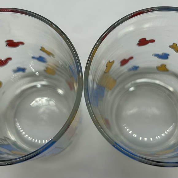 Vintage Disney Mickey Mouse Anchor Hocking Kid Size Drinking Glasses, EUC. - Picture 2 of 4